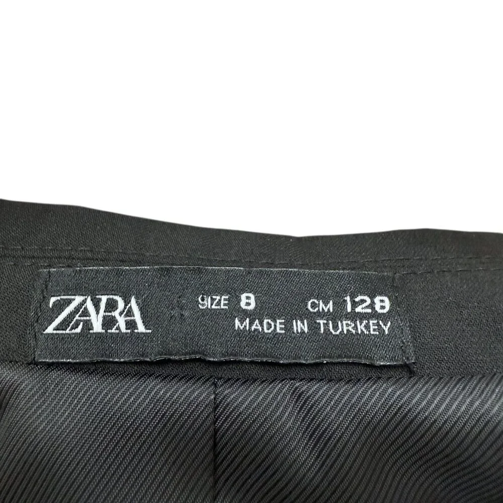 ZARA Boys Blazer Size 8 Black Suit Jacket Kids Formal Party Sport Coat